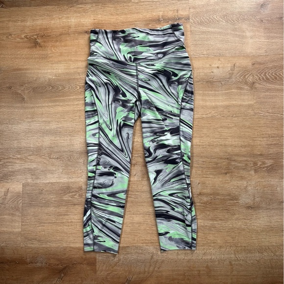 Lululemon Base Pace High-Rise Crop 23" Size 8 Paint Glide Warp Multi - Picture 11 of 11